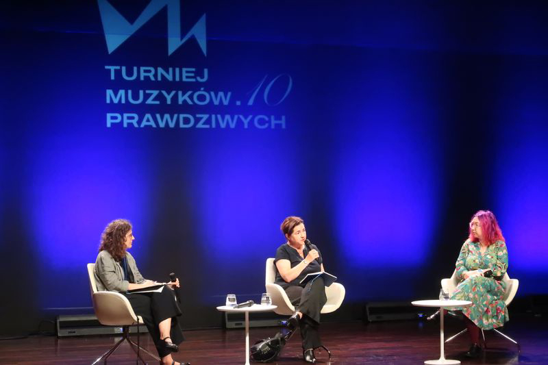 Die Debatte zur Identität Westpommerns mit: (v.l.) Kaciaryna Bychak, Brygida Helbig und Karolina Ćwiek-Rogalska